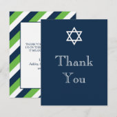 Remerciements Carte de remerciement étoile de David - Garçon (Devant / Derrière)