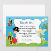 Remerciements Carte de remerciement Fée Pirate Pixie (Devant / Derrière)