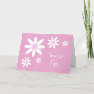 Remerciements Carte de remerciement Fille aux fleurs pour votre