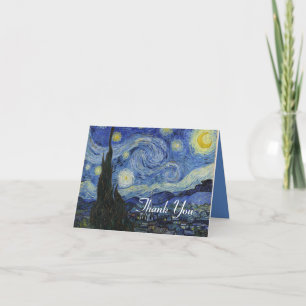 Remerciements Carte de remerciement fine art Nuit étoilée