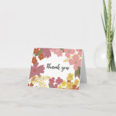 Remerciements Carte de remerciement fleur colorée boho (Devant)