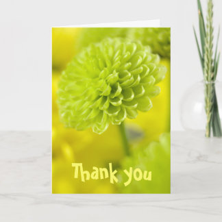 Remerciements Carte de remerciement fleur de Dahlia verte ...