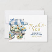 Remerciements Carte de remerciement Fleur de tournesol Hydrangea (Devant)