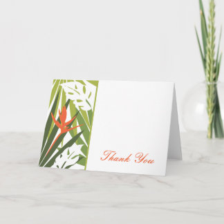 Remerciements Carte de remerciement Fleur tropicale orange