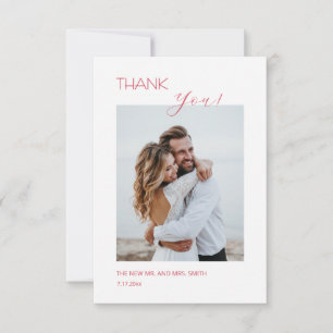 Remerciements Carte de remerciement Fleurs Boho Rose