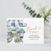Remerciements Carte de remerciement Fleurs de magasins d'hortens (Debout devant)