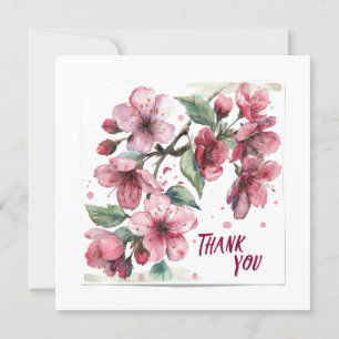 Remerciements Carte de remerciement Fleurs de pommier.