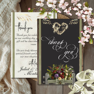 Remerciements Carte de remerciement - Fleurs sauvages & Ruban -