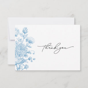 Remerciements Carte de remerciement Floral Sketch