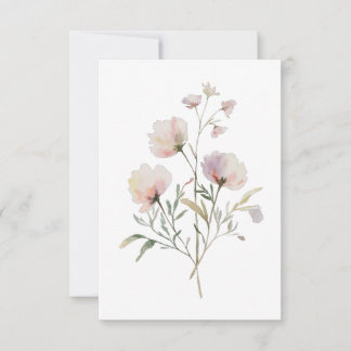 Remerciements Carte de remerciement floral Soft Botanica