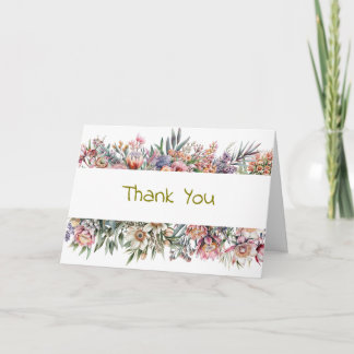 Remerciements Carte de remerciement florale