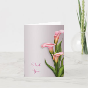 Remerciements Carte de remerciement florale avec calla lily