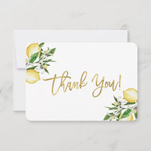Remerciements Carte de remerciement florale Citrons