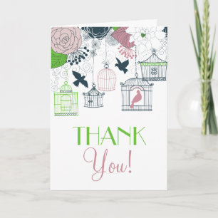 Remerciements Carte de remerciement florale de printemps avec ca