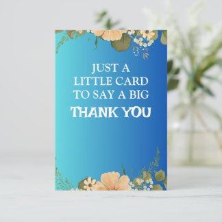 Remerciements Carte de remerciement florale élégante avec Me per