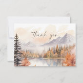 Remerciements Carte de remerciement forestier Bois rustique Auto (Devant)