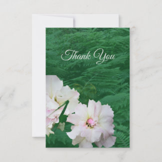 Remerciements Carte de remerciement Fougère florale et Gardenia