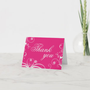 Remerciements Carte de remerciement Fuchsia Flourish