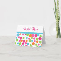 Carte de remerciement Fun Dots