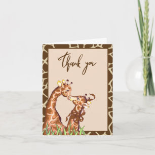 Remerciements Carte de remerciement Girafe