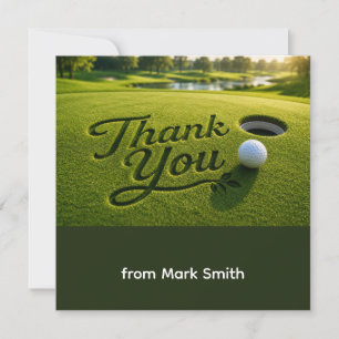 Remerciements Carte de remerciement golf