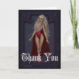 Remerciements Carte de remerciement Goth Devil Woman 3