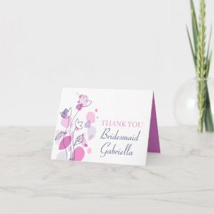 Remerciements Carte de remerciement graphique florale pour demoi