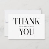 Remerciements Carte de remerciement gras de typographie moderne (Devant)