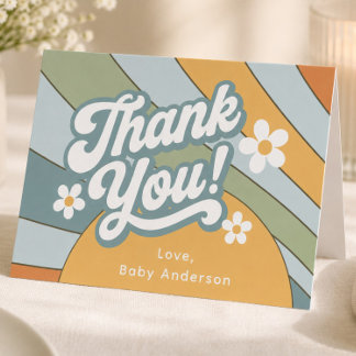 Remerciements Carte de remerciement Groovy Here Comes the Son