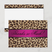 Remerciements Carte de remerciement guépard (Devant / Derrière)