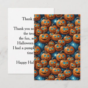 Remerciements Carte de remerciement Halloween citrouille