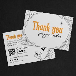 Remerciements Carte de remerciement Halloween Toile d'Araignée C