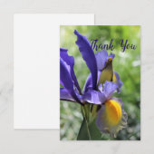 Remerciements Carte de remerciement Iris Violet (Devant / Derrière)