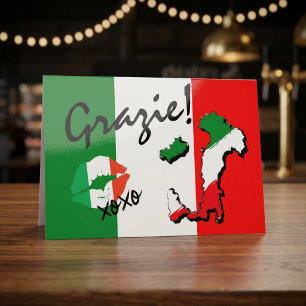 Remerciements Carte de remerciement italien Grazie