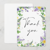 Remerciements Carte de remerciement Jonquilles rustiques et fleu (Devant / Derrière)