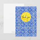 Remerciements Carte de remerciement Lemon & Tile (Devant / Derrière)
