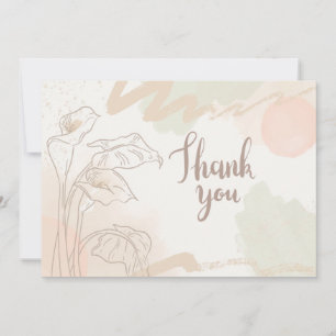 Remerciements Carte de remerciement Lilies Flat