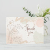 Remerciements Carte de remerciement Lilies Flat (Debout devant)