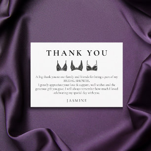 Remerciements Carte de remerciement lingerie pour enterrement de