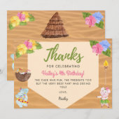 Remerciements Carte de remerciement Luau (Devant / Derrière)