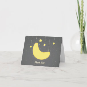 Remerciements Carte de remerciement Lune et Étoiles