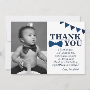 Remerciements Carte de remerciement M. Onederful Bleu
