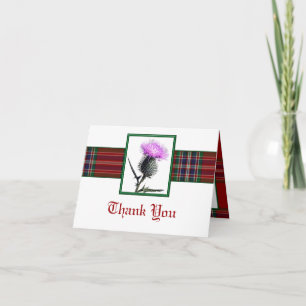 Remerciements Carte de remerciement MacFarlane Tartan et Chardon
