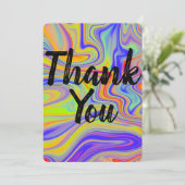 Remerciements Carte de remerciement Marbrure Arc-en-ciel (Debout devant)