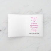 Remerciements Carte de Remerciement Mariage (Intérieur)