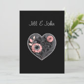 Remerciements Carte de remerciement mariage en quilling cœur   (Debout devant)