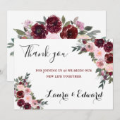 Remerciements Carte de remerciement Mariage simple (Devant / Derrière)