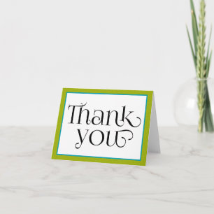 Remerciements Carte de remerciement micro point bleu et vert cit