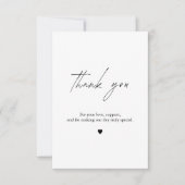 Remerciements Carte de remerciement minimaliste (Devant)
