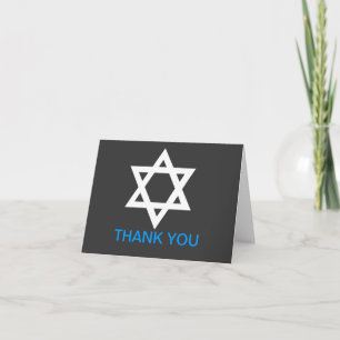 Remerciements Carte de remerciement moderne Bar Mitzvah